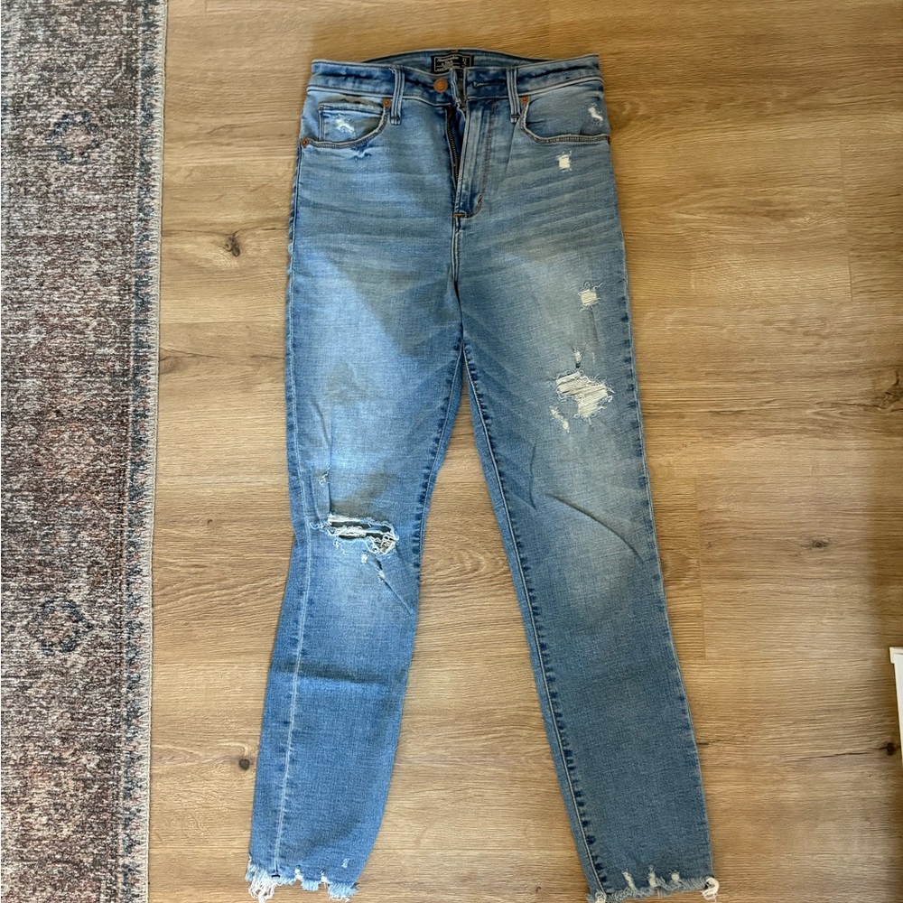 Abercrombie & Fitch High Rise Super Skinny Ankle Jeans
